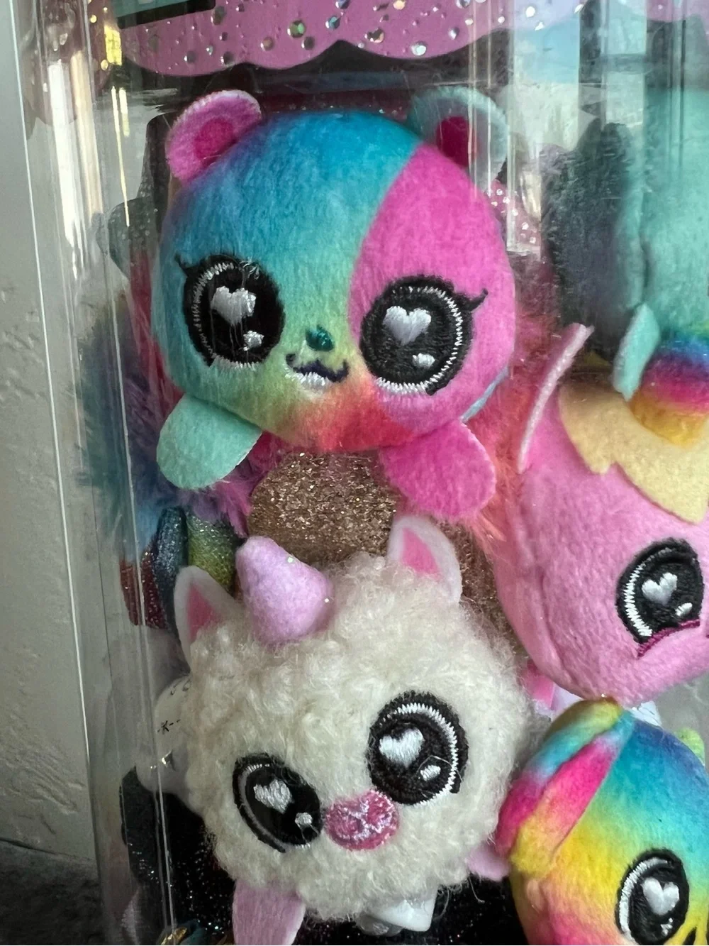 NWT ScrunchMiez Shimmer Series 7 Pack Super Set With Unicorn Display Stand